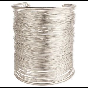 Silver Fine Intricate Wire Gladiator Cuff Bracelet